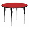 Flash Furniture Round Activity Table, 48" W X 48" L X 30.25" H, Laminate, Red XU-A48-RND-RED-H-A-GG