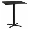 Flash Furniture Square Laminate Table Top, 36" W, 36" L, 43.125" H, Laminate Top, Wood Grain XU-BLKTB-3636-T3030B-GG