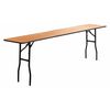 Flash Furniture Rectangle Training Table, 18" X 96" X 30.25", Wood Top, Wood Grain YT-WTFT18X96-TBL-GG