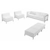 Flash Furniture 6 pcs. Living Room Set, Upholstery Color: White ZB-IMAG-SET20-WH-GG