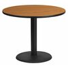 Flash Furniture Round Natural Laminate Table, 36" W, 36" L, 31.125" H, Laminate Top, Wood Grain XU-RD-36-NATTB-TR24-GG