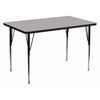 Flash Furniture Rectangle Activity Table, 36" X 72" X 30.25", Laminate Top, Grey XU-A3672-REC-GY-H-A-GG