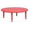 Flash Furniture Round Activity Table, 45 W X 45 L X 23.75 H, Plastic, Steel, Red YU-YCX-005-2-ROUND-TBL-RED-GG