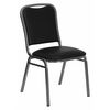 Flash Furniture Black Banquet Chair, 22" L 32-1/2" H, Vinyl Seat, Hercules Series NG-108-SV-BK-VYL-GG