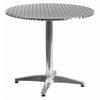 Flash Furniture Round Table, Round, Aluminum, 31.5", 31.5 W X 31.5 L X 27.5 H, Aluminum, Plastic, Stainless Steel TLH-052-3-GG