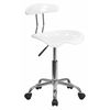 Flash Furniture Contemporary Chair, 20-1/4" to 25-3/4", White LF-214-WHITE-GG