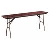 Flash Furniture Rectangle Training Table, 18" X 72" X 30", Laminate Top, Wood Grain YT-1872-HIGH-WAL-GG