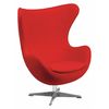 Flash Furniture Egg Chair, 30" L 43" H, Integrated Curved, Modern Series ZB-14-GG
