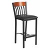 Flash Furniture Vertical Stool, Black/Cherry, Black Seat XU-DG-60618B-CHY-BLKV-GG