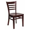 Flash Furniture Restaurant Chair, 20"L33-3/4"H, HerculesSeries XU-DGW0005LAD-MAH-GG