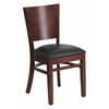 Flash Furniture Restaurant Chair, 20-1/2"L33-1/2"H, LaceySeries XU-DG-W0094B-WAL-BLKV-GG