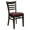 Flash Furniture BurgundyRestaurant Chair, 20"L33-3/4"H, HerculesSeries XU-DGW0005LAD-WAL-BURV-GG