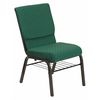 Flash Furniture Fabric Church Chair w/Book Rack, Green XU-CH-60096-GN-BAS-GG