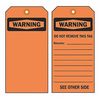 Brady Danger Tag, 5-3/4 x 3 In, Out Of Svce, PK10 86459