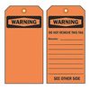 Brady Danger Tag, 5-3/4 x 3 In, 3/8 In, PK10 86460