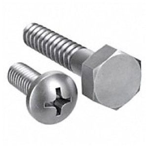bolt and screw laying side by side