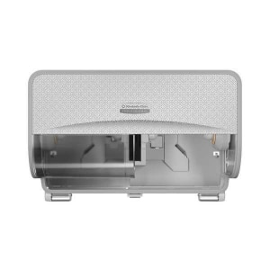 Horizontal Bath Tissue Dispenser with Silver Faceplate