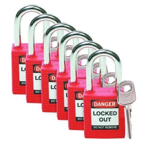 red padlock set