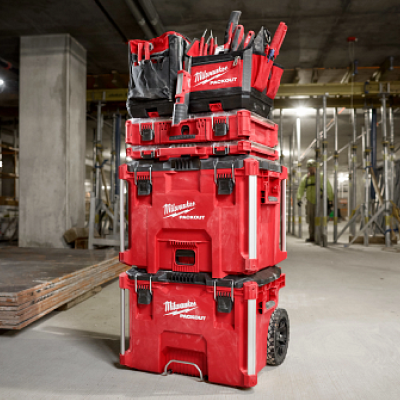 Rolling Tool Box Stack with Organizer and Tray