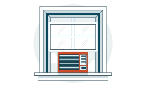Illustration of a window air conditioner placed in a window